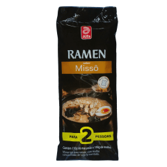 Macarrão para Ramen com Molho Pronto Concentrado de Soja Fermentada (Missô)  Alfa - 270 gramas