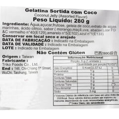 Mini Gelatinas de Frutas com Coco Sortidas Fruit Coconut Jelly – 280 gramas