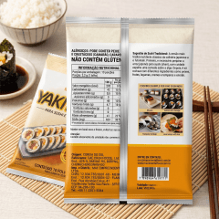 Alga Marinha Nori para Sushi e Temakis C/10 Folhas Yaki Sushi Nori Premium - 22 gramas
