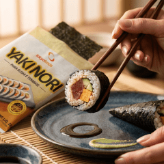 Alga Marinha Nori para Sushi e Temakis C/10 Folhas Yaki Sushi Nori Premium - 22 gramas