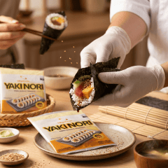 Alga Marinha Nori para Sushi e Temakis C/10 Folhas Yaki Sushi Nori Premium - 22 gramas