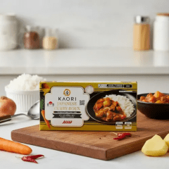 Tempero pronto Curry Roux Karakuchi com Sabor Picante nível Forte Kaori - 180 gramas