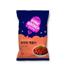 Topokki Bolinho de Arroz Coreano Instantâneo sabor Tomate Pink Rocket Pouch - 240 gramas