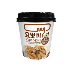 Yopokki Bolinho de Arroz Coreano Instantâneo sabor Alho Teriyaki Topokki Copo - 120 gramas