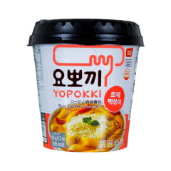 Yopokki Bolinho de Arroz Coreano Instantâneo sabor Molho Rosé Topokki Copo - 120 gramas