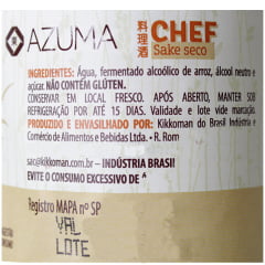 Saquê Culinário Chef Azuma - 500 mL
