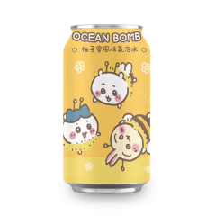 Água Gaseificada Sabor Mel e Pomelo Momonga & Chiikawa Ocean Bomb - 330mL Água Gaseificada Sabor Mel e Pomelo Momonga & Chiikawa Ocean Bomb - 330mL