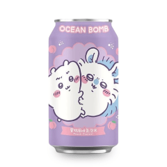 Água Gaseificada Sabor Pêssego Momonga & Chiikawa Ocean Bomb - 330mL Água Gaseificada Sabor Pêssego Momonga & Chiikawa Ocean Bomb - 330mL
