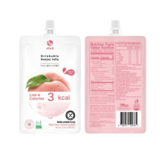 Bebida  Coerana de Gelatina Sabor Pêssego Zero Açúcar Konjac Jelly B - 150 gramas
