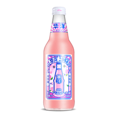 Bebida Gaseificada Sabor Pêssego Branco e Cereja (Sakura) Huayang 1982 - 358mL