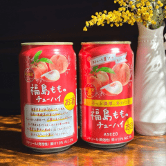 Bebida Japonesa Alcoólica Mista Gaseificada Chu-Hi Fukushima Momo (Pêssego) - 350ml