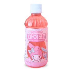 Bebida Pronta Saborizada de Pêssego com pedaços de Coco Hello Kitty Sanrio - 340mL