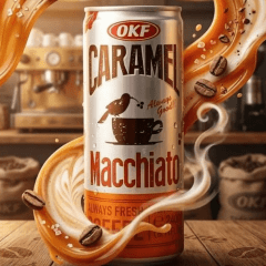 Café Coreano com leite Caramel Macchiato OKF - 240mL