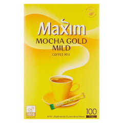 Café Pronto Solúvel Coffee Maxim Coreano Mocha Gold - 100 Sachês 