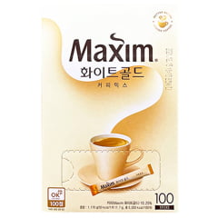 Café Pronto Solúvel Coffee Maxim Coreano White Gold - 100 Sachês