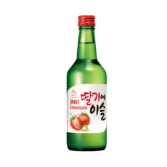 Caixa de Soju Importado Aroma de Morango Jinro Strawberry 360mL - 20 Garrafas