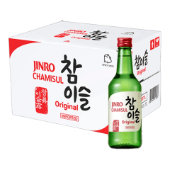 Caixa de Soju Importado Chamisul Soju Classic HiteJinro 360mL - 20 Garrafas