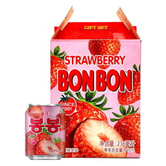 Caixa de Suco de Morango com pedaços da Fruta Bon Bon Haitai - 12 unidades