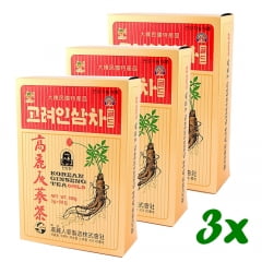 Korean Ginseng Tea Gold 50 sachês - 3 Caixas