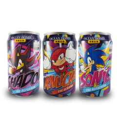 Kit Cha Preto com Limão Sonic Personagens Ocean Bomb - 3 Latas