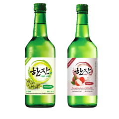 Kit Soju Importado Aroma de Frutas Hanjan Lichia e Uva - 2 Garrafas