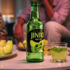 Kit Soju Importado Aroma de Melão Jinro Edição Limitada  360mL - 3 Garrafas com BRINDE Copo Soju da Copa