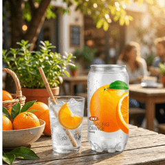 Refrigerante Coreano Sabor Laranja OKF- 350mL
