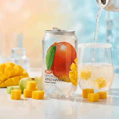 Refrigerante Coreano Sabor Manga Maçã OKF- 350mL