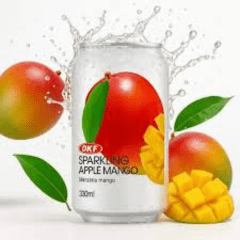 Refrigerante Coreano Sabor Manga Maçã OKF- 350mL