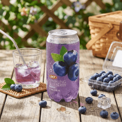Refrigerante Coreano Sabor Mirtilo Blueberry OKF- 350mL