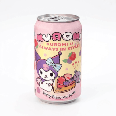Refrigerante Gaseificado Adoçado Sabor Frutas Vermelhas Kuromi - 330mL