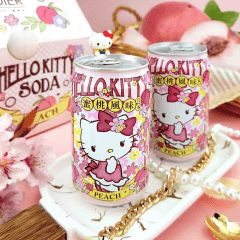 Refrigerante Gaseificado Adoçado Sabor Pêssego Hello Kitty - 330mL