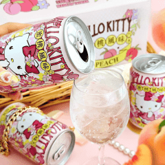 Refrigerante Gaseificado Adoçado Sabor Pêssego Hello Kitty - 330mL