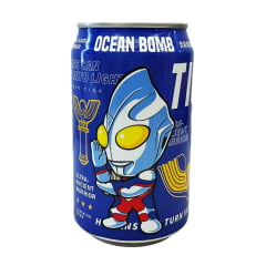 Refrigerante Ultraman Sabor Maça Verde Tiga Ocean Bomb - 330mL