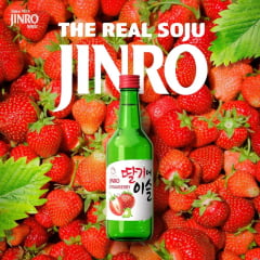 Soju Importado Aroma de Morango Jinro Strawberry - 360mL