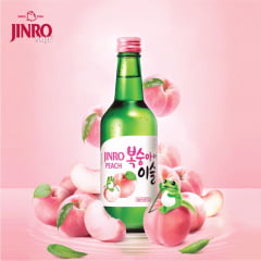 Soju Importado Aroma de Pêssego Jinro Peach - 360mL