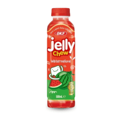 Suco Coreano Jelly Chew Sabor Melância com Nata de Coco OKF - 500ml