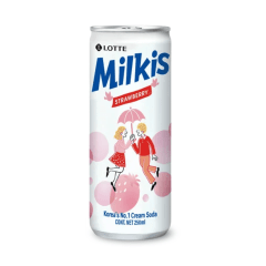 Bebida Gaseificada MILKIS Sabor Morango Lotte - 250mL