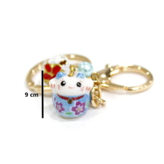 Chaveiro Oriental Gato da sorte - Azul
