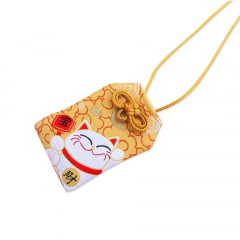 Omamori Amuleto Oriental Gato da sorte - Dourado