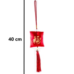 Pendulo Chaveiro Oriental Kanji Sorte - Vinho