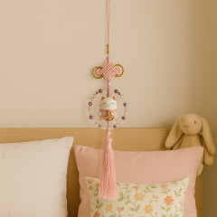 Pêndulo Oriental Gato da sorte - Rosa