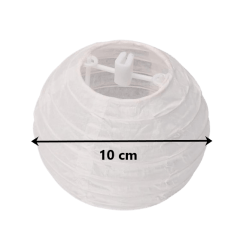Cordão de Luminárias Branca 10cm Papel - 10 Bolas 