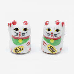 Gato da Sorte Solar Dourado Pequeno - Maneki Neko - Hachi8