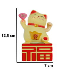 Gato da Sorte Solar Amarelo Enfeite - Maneki Neko