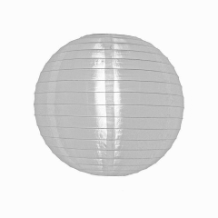 Luminária Oriental Branca Nylon - 20 cm