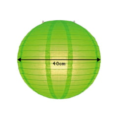 Luminária Oriental Verde Lisa - 40 cm