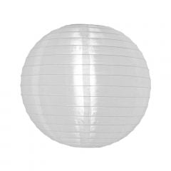 Luminária Oriental Branca Nylon - 35 cm