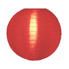 Luminária Oriental Vermelha Nylon - 40 cm