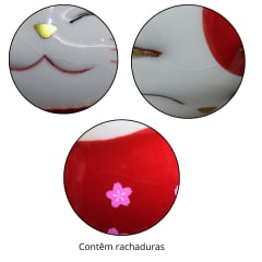 [ PEQUENOS DEFEITOS ] Gato da Sorte Maneki Neko Cerâmica - 11cm